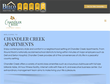 Tablet Screenshot of chandlercreekapartments.com
